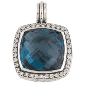 David Yurman Albion Topaz and Diamond Pendant!